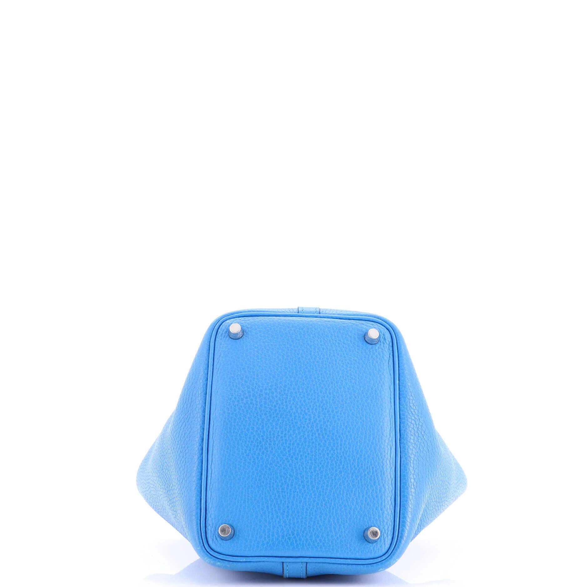 Pre-Owned Hermes Picotin Lock Bag Clemence PM, Alternate, color, Bleu Zanzibar