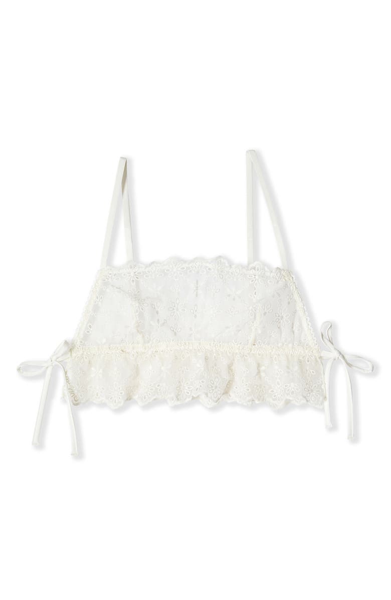 Etam Jane Eyelet Bralette, Alternate, color, Ecru