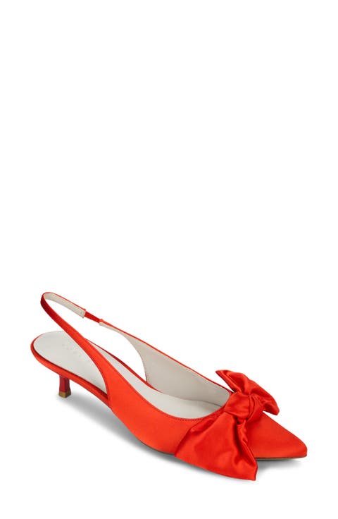 Elise Slingback Pointed Toe Kitten Heel Pump (Women)