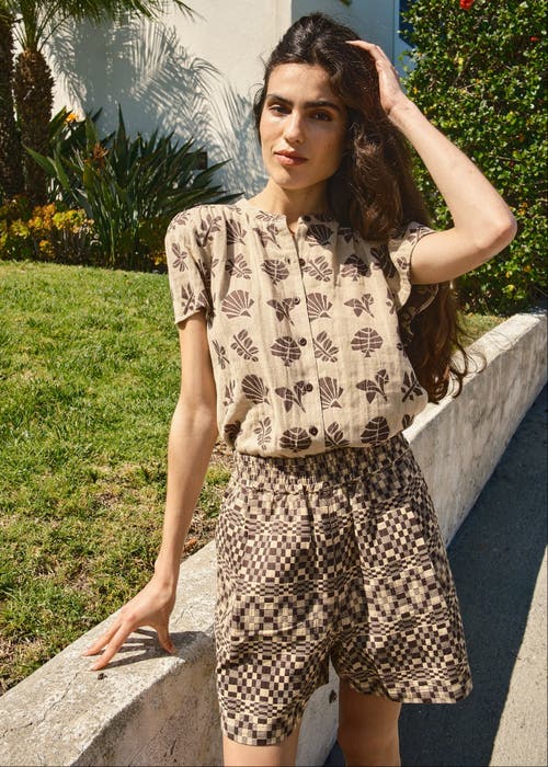 Ace & Jig Bailey Patch Pocket Pull-on Short In Brown