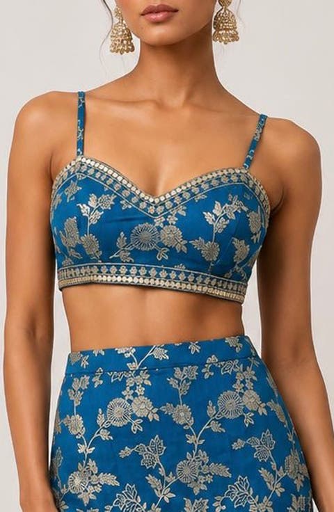 Leya Brocade Crop Top
