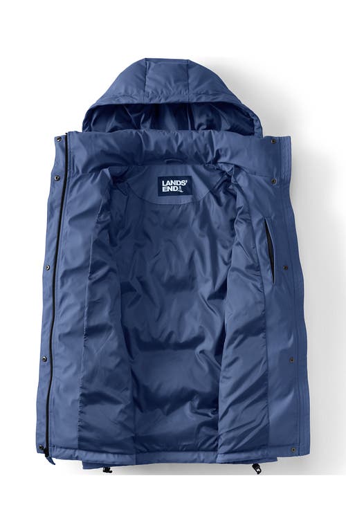 Lands' End Plus Size Squall Insulated Slicker Puffer Jacket In Light Indigo Blue
