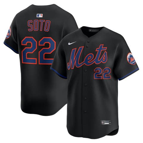 Men's Nike Juan Soto Black New York Mets Alternate Limited Player Jersey