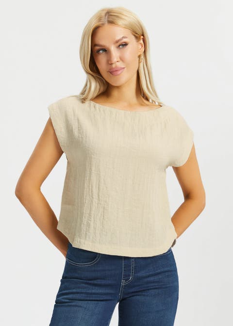 Drift Boat Neck Tee Linenette