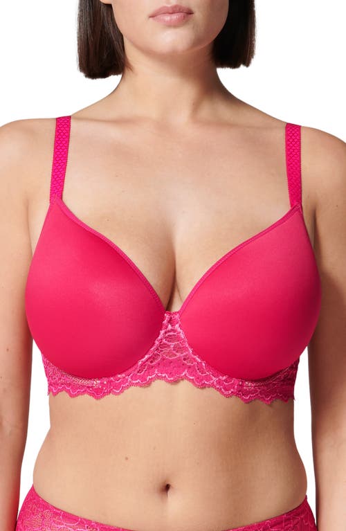 Simone Perele Caresse Underwire Plunge Bra in Teaberry Pink at Nordstrom, Size 36F