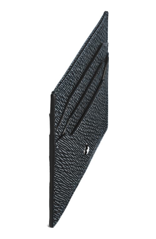 Montblanc Sartorial Leather Card Holder In Blue