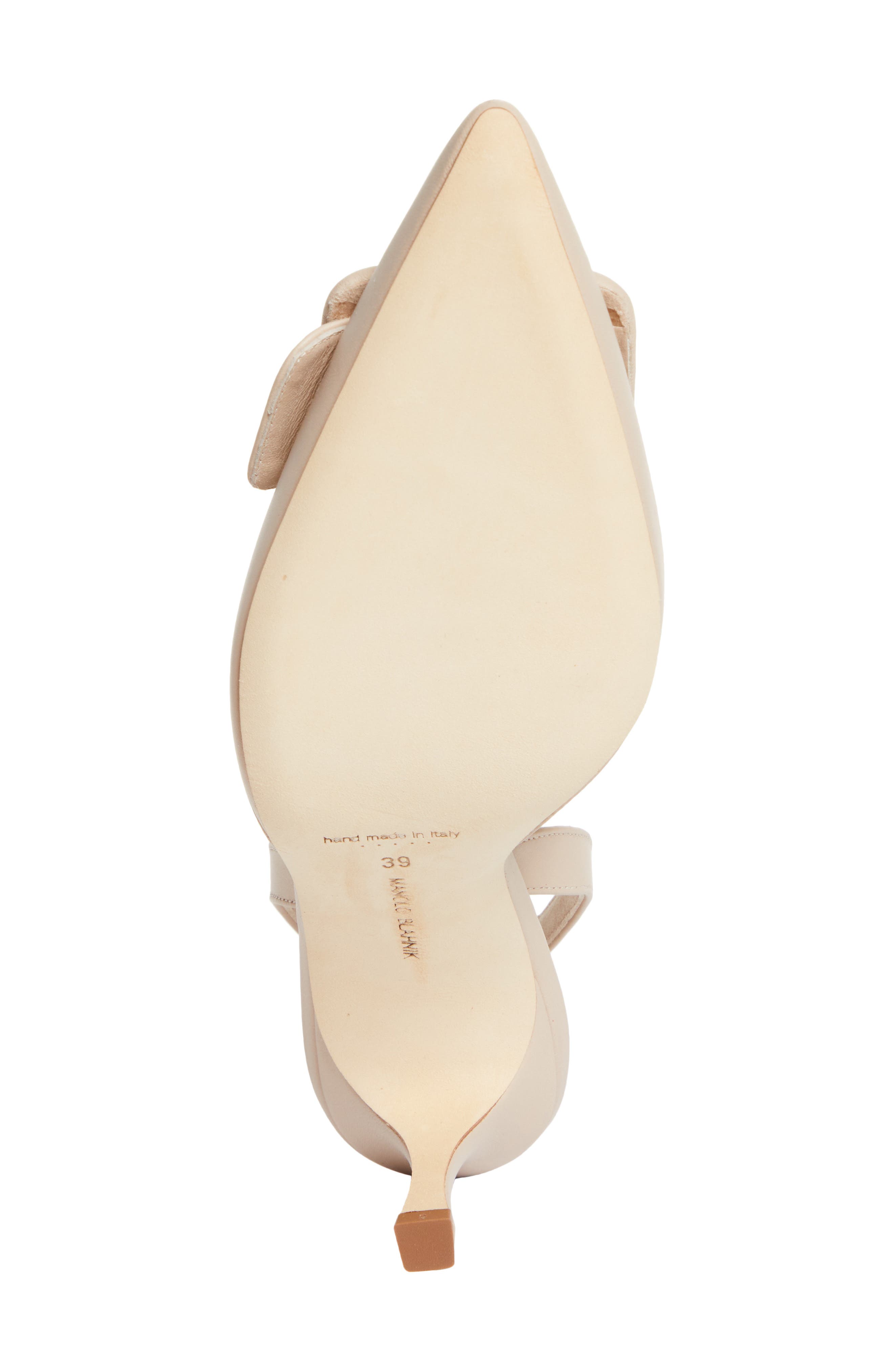 Manolo Blahnik Maysli Buckle Slingback Pump, Alternate, color, Beige