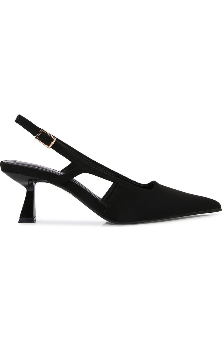 BERNESS Cleopatra Faux Suede Slingback Pump, Alternate, color, Black