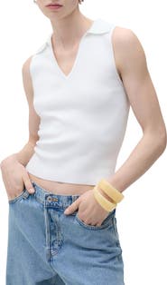 MANGO Sleeveless Knit Polo