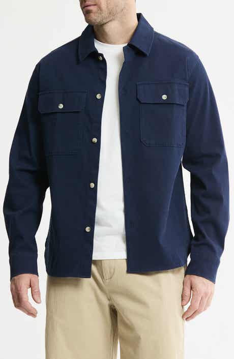 JACHS Cotton & Silk Stretch Overshirt