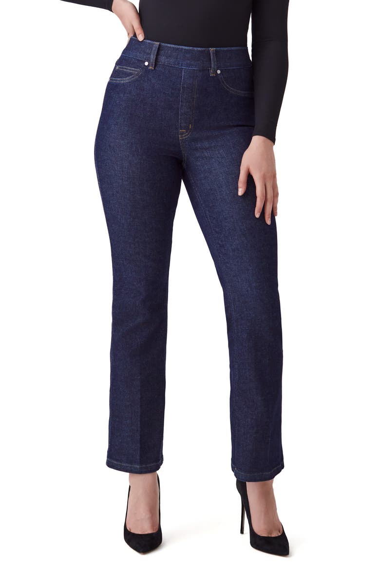 Crop Kick Flare Pull-On Jeans, Main, color, RAW INDIGO WASH