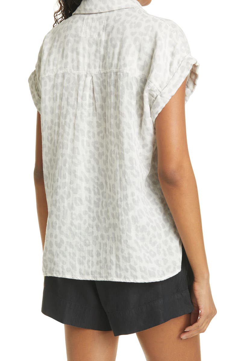 Rails Whitney Short Sleeve Linen Blend Camp Shirt, Alternate, color,