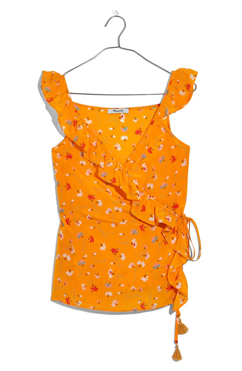 Madewell Silk Wrap Camisole Top, Alternate, color, 