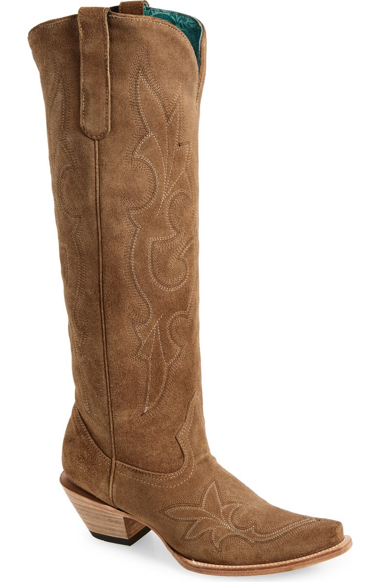 CORRAL Knee High Western Boot, Main, color, Sand