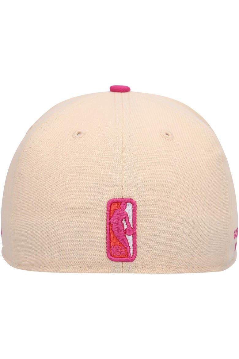 Men's New Era Orange/Pink Golden State Warriors Passion Mango 59FIFTY Fitted Hat, Alternate, color, Orange