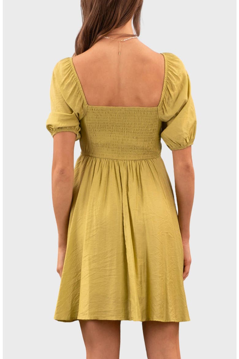 Puff Sleeve Minidress, Alternate, color, KIWI