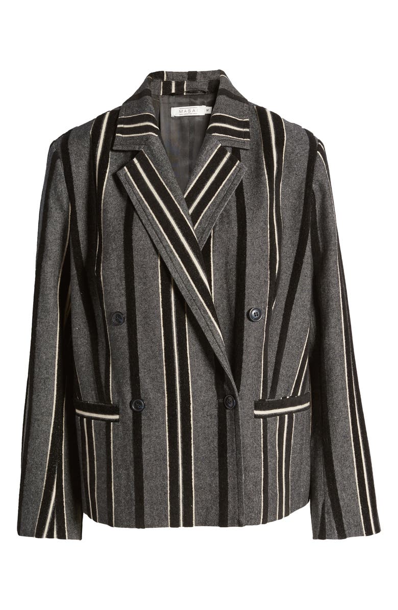 Masai Copenhagen Majadeloo Stripe Cotton Jacket, Alternate, color, 