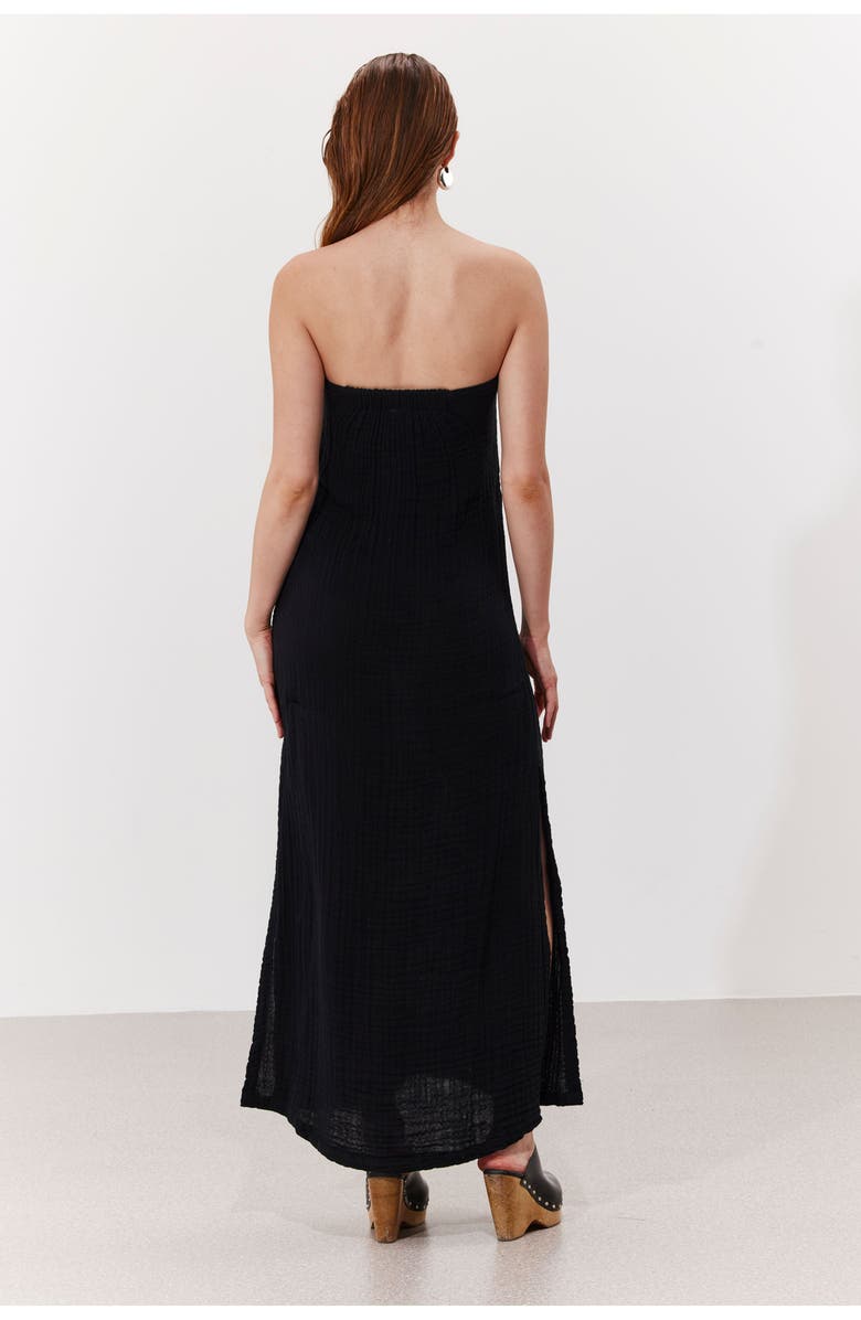 Gottex Beach Life Cloudshore Bandeau Midi Dress Cover-Up, Alternate, color, Black