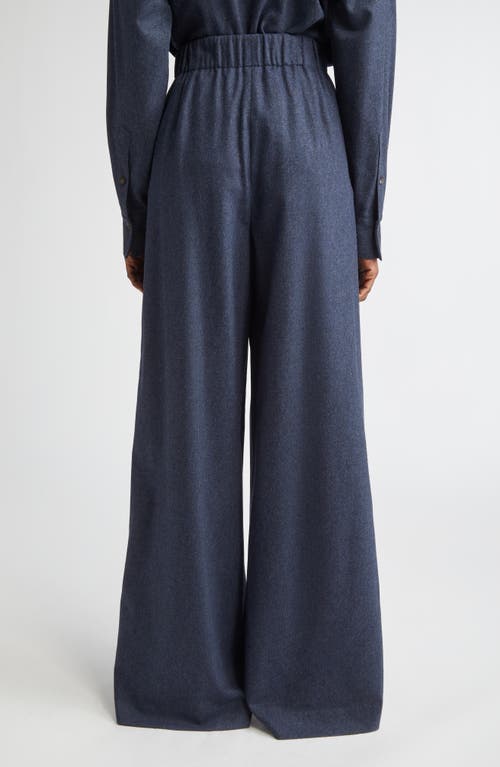 Lafayette 148 New York Astor Wide Leg Trousers In Blue