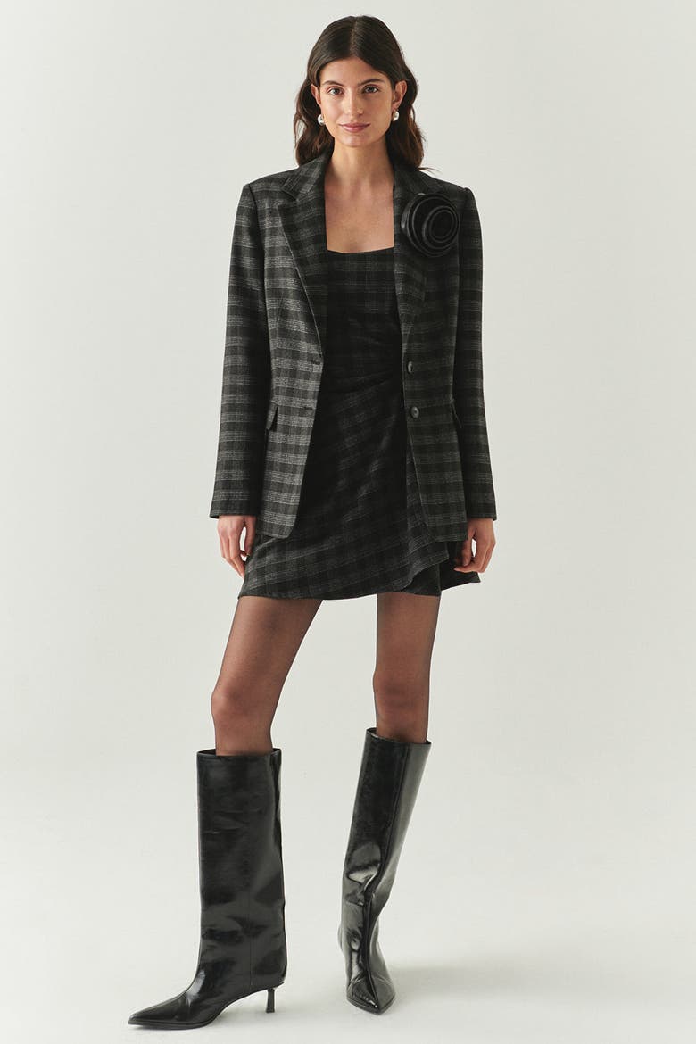 Jada Mini Dress, Alternate, color, ANTHRACITE