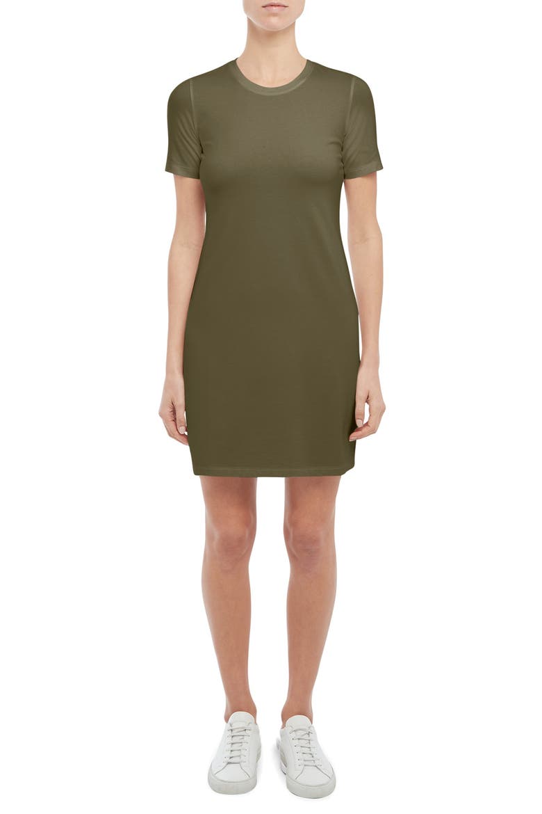 Rubric Crewneck Pima Cotton & Modal Blend T-Shirt Dress, Main, color, BONSAI