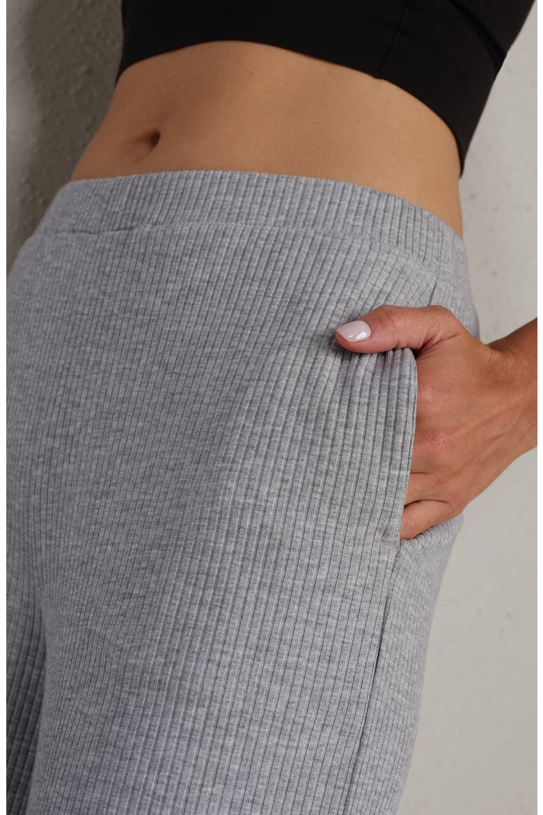LivLuxe Rib Wide Leg Pants, Alternate, color, HEATHER GRAY