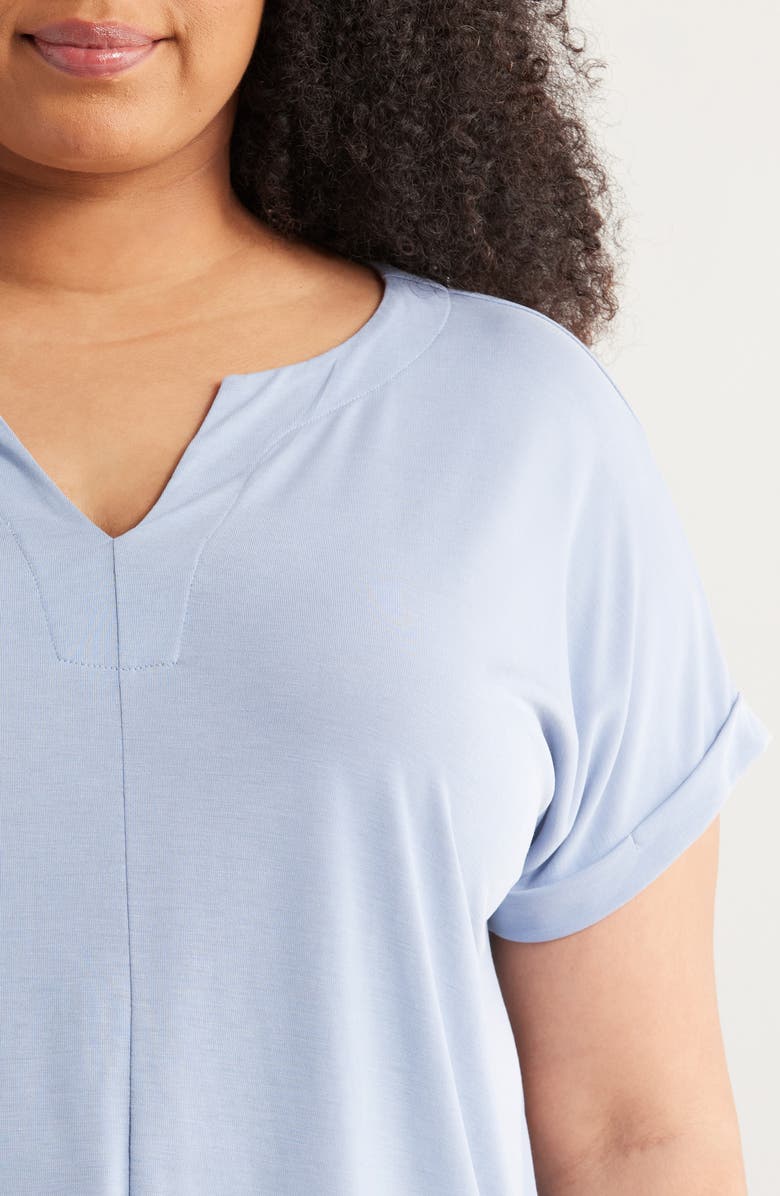 Lucky Brand Sandwash Dolman Sleeve Split Neck T-Shirt, Alternate, color, 