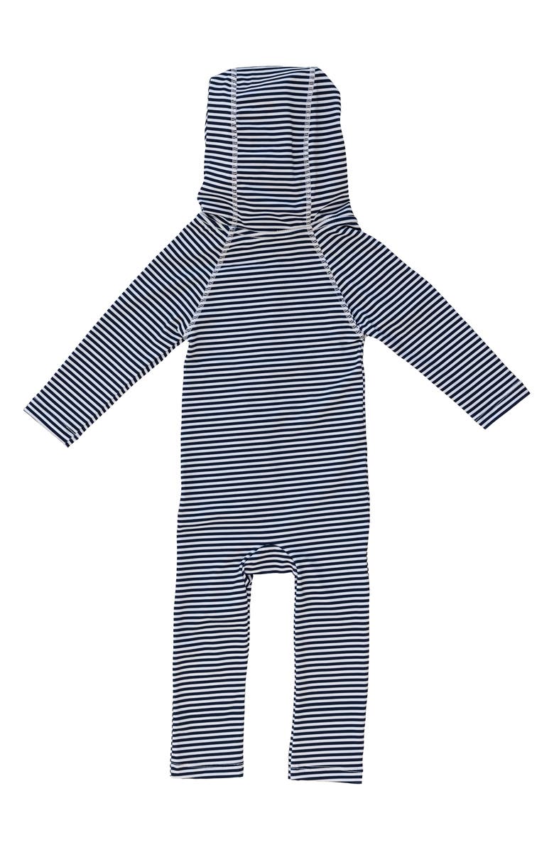 Lake Label Kids' Stripe Long Sleeve Full Body Hooded Swimsuit, Alternate, color, 