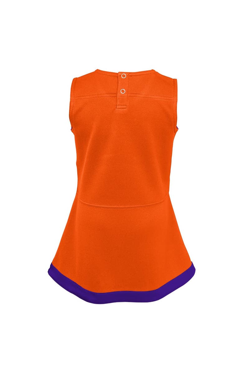 Outerstuff Girls Youth Orange Clemson Tigers Cheer Captain Jumper Dress, Alternate, color, Orange