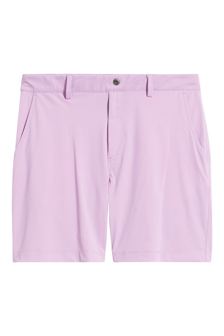 Bunker Flat Front Stretch Golf Shorts, Alternate, color, VIOLET