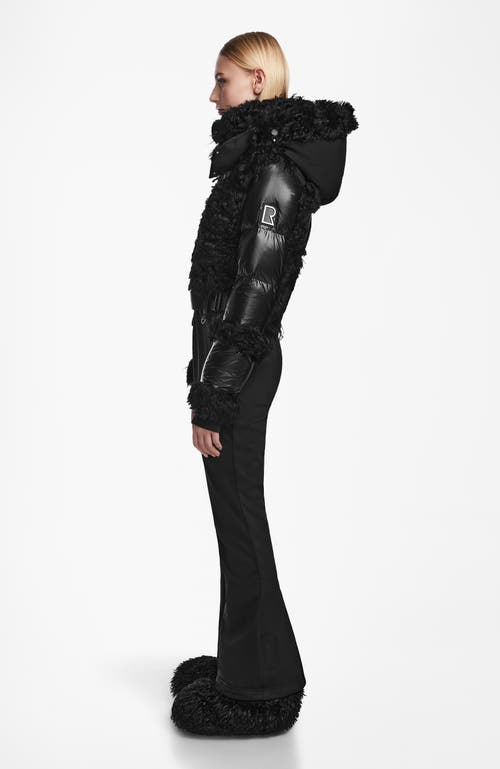 Rudsak Luxe Ski Suit With Shearling In Black