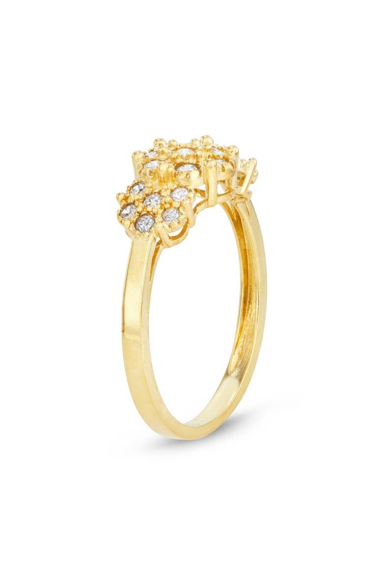Diamond Cluster Ring, Alternate, color, YELLOW