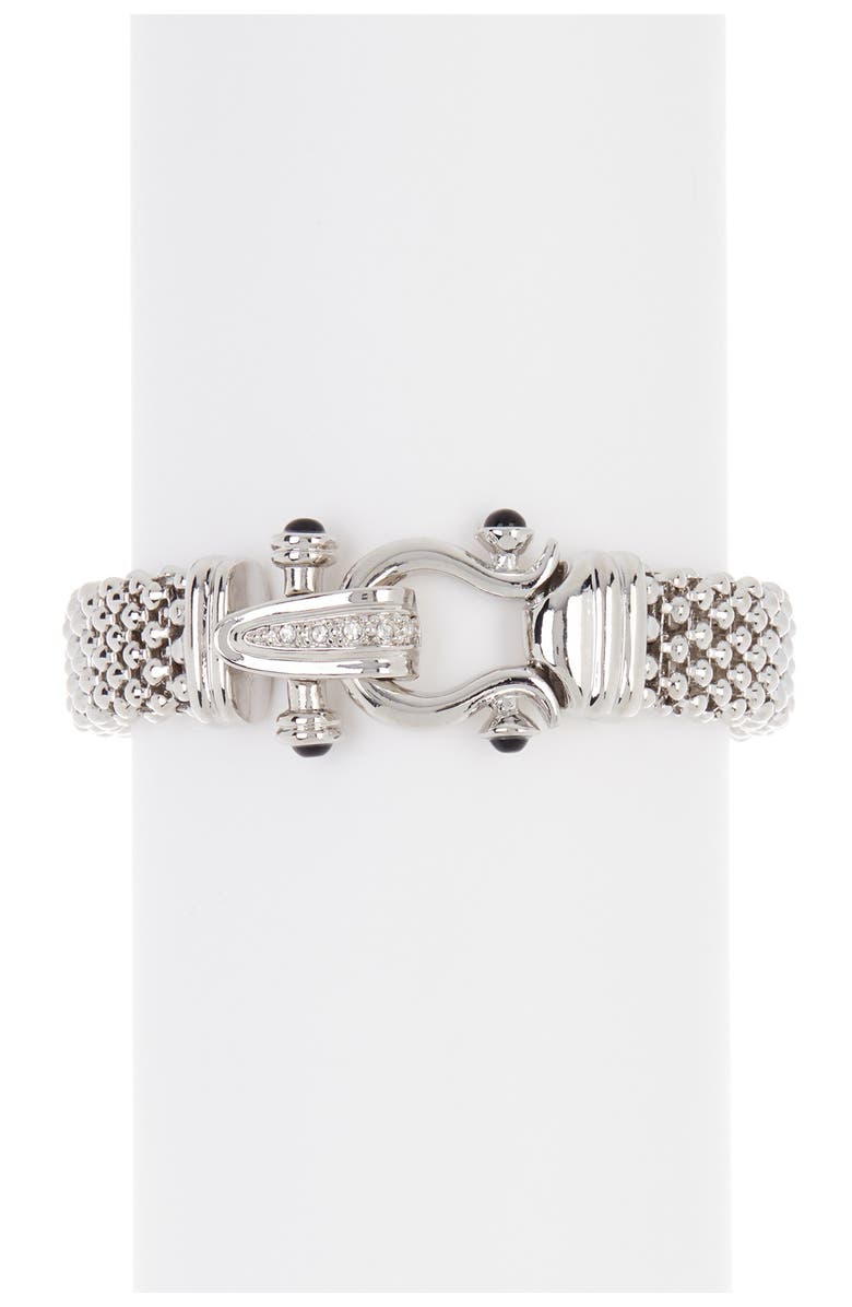 MESHMERISE Popcorn Mesh CZ Flexible Buckle Bracelet, Main, color,