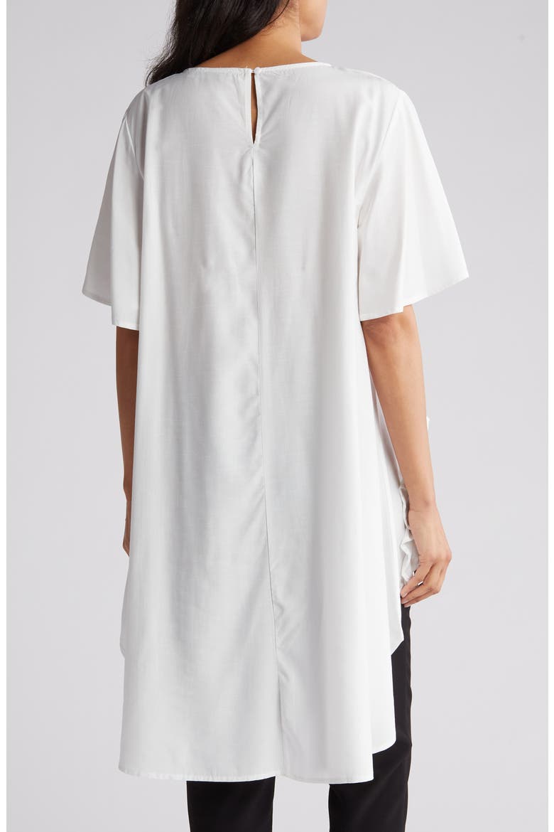 Ruffle high-Low Tunic Top, Alternate, color, WHITE
