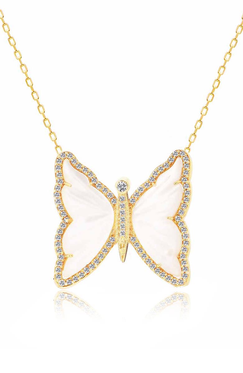 GABI RIELLE Butterfly Dreams Pendant Necklace, Main, color, 