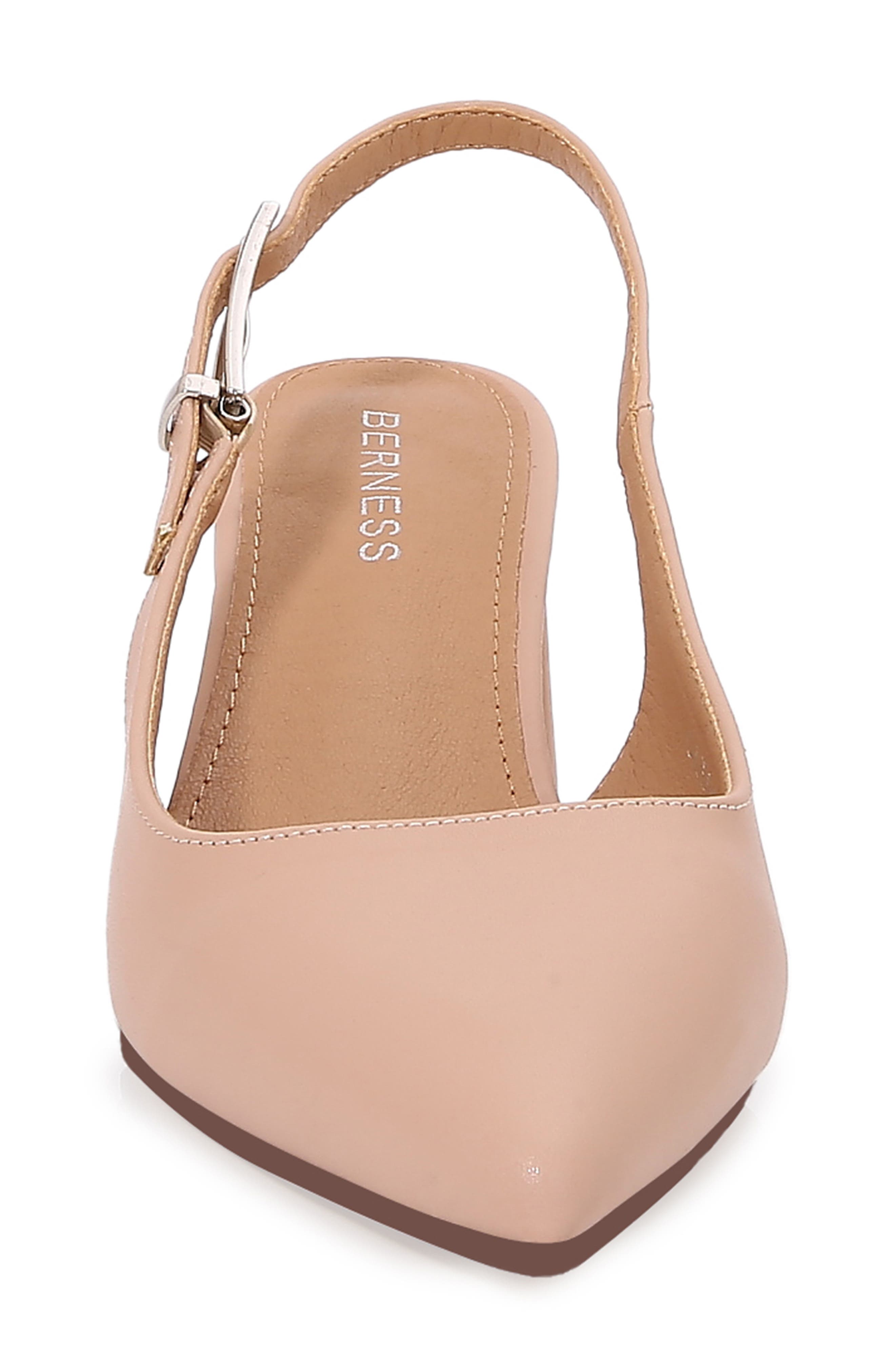 Pointed Toe Slingback Pump, Alternate, color, BEIGE