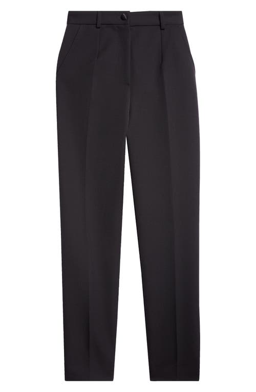 Dolce & Gabbana Dolce&gabbana Tailored Wool & Silk Blend Tuxedo Pants In N0000 Nero