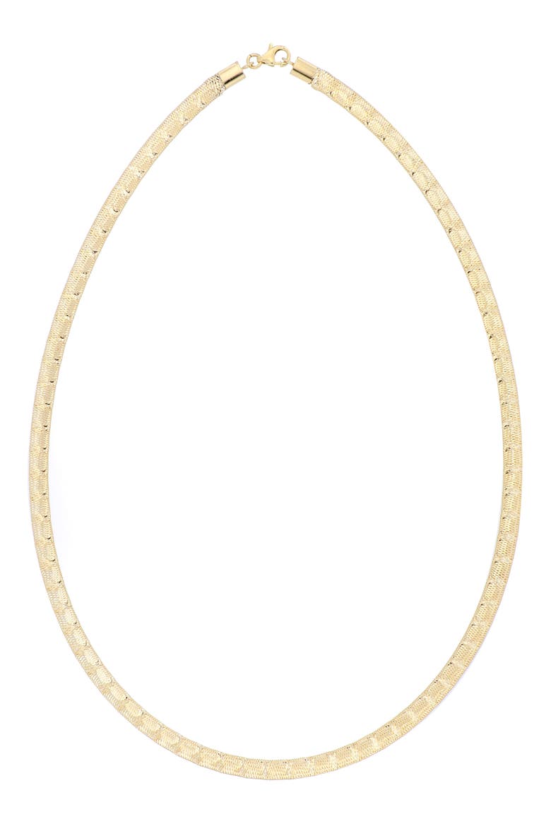 14K Gold Texture Omega Necklace (Nordstrom Exclusive), Main, color, YELLOW GOLD