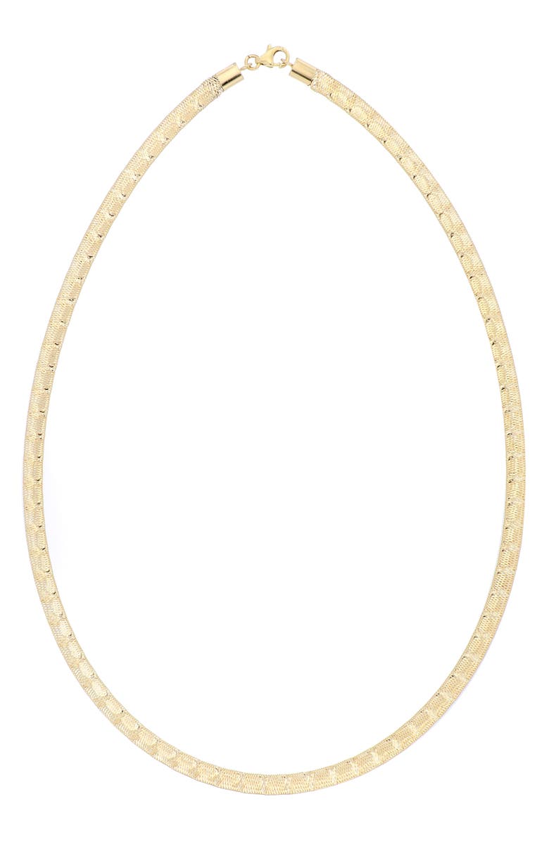 Bony Levy 14K Gold Texture Omega Necklace, Main, color, 