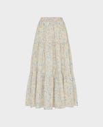 Really Wild Clothing Denny Cotton Tiered Maxi Skirt