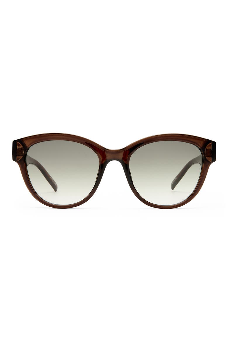 Majestic 53mm Gradient Round Sunglasses, Main, color, COCO / KHAKI GRADIENT