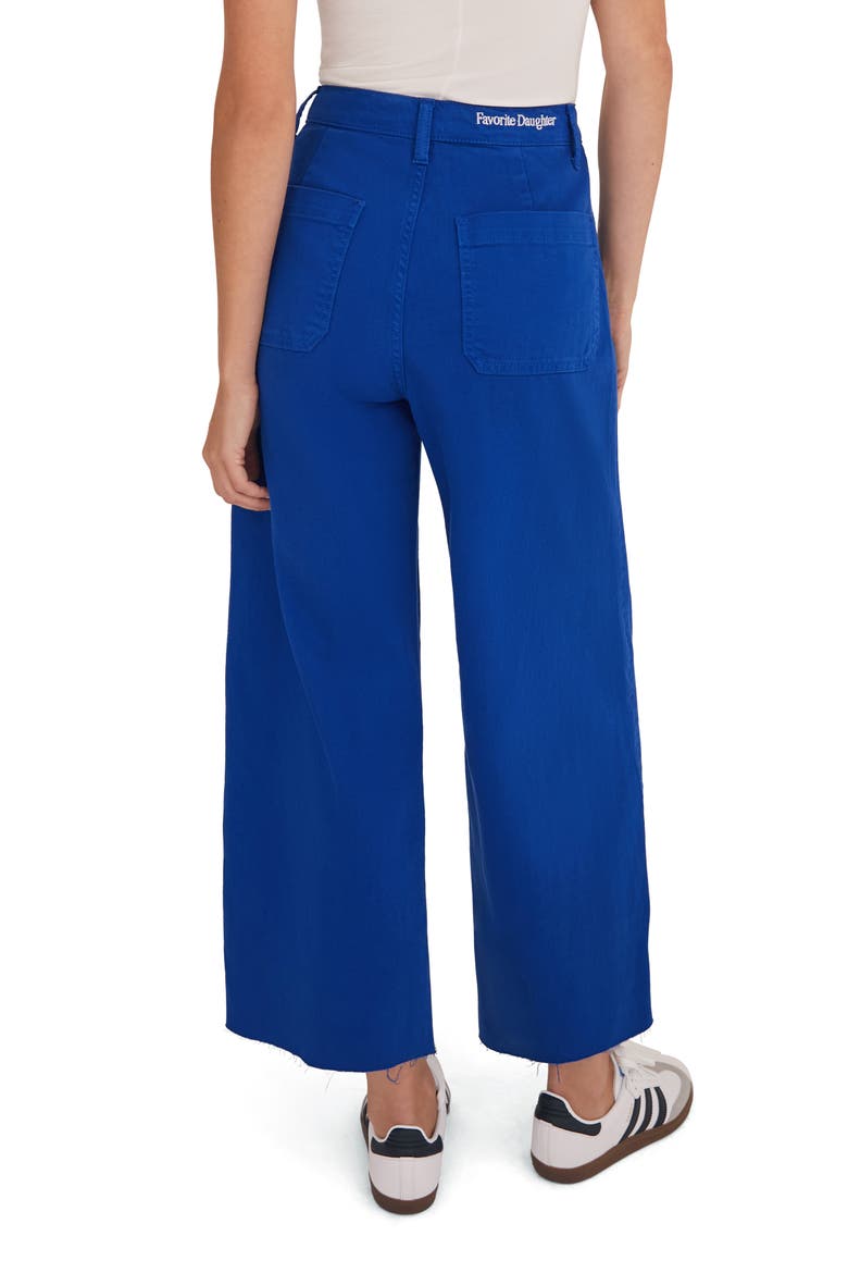 The Mischa Raw Hem Wide Leg Jeans, Alternate, color, ELECTRIC BLUE