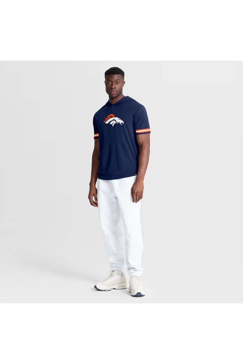 Men's Fanatics Navy Denver Broncos Optimal Play Short Sleeve Hooded T-Shirt, Alternate, color, Navy