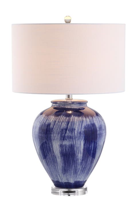 Wayland 26" Ceramic LED Table Lamp, Seaside Blue