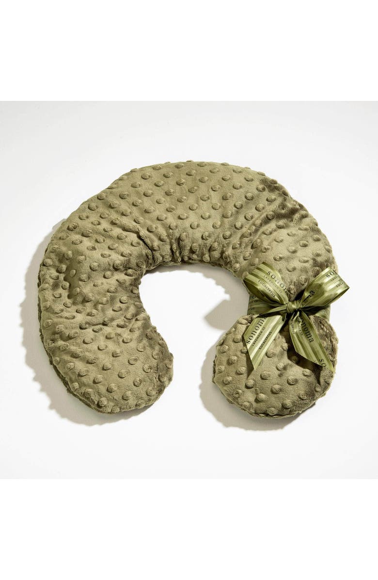 Sonoma Lavender Eucalyptus Neck Pillow, Main, color, Loden Green