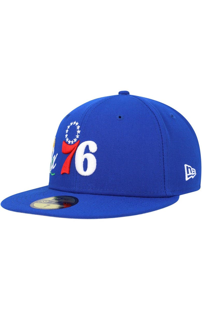 New Era Men's New Era  Royal Philadelphia 76ers Crown Champs 59FIFTY Fitted Hat, Alternate, color, 