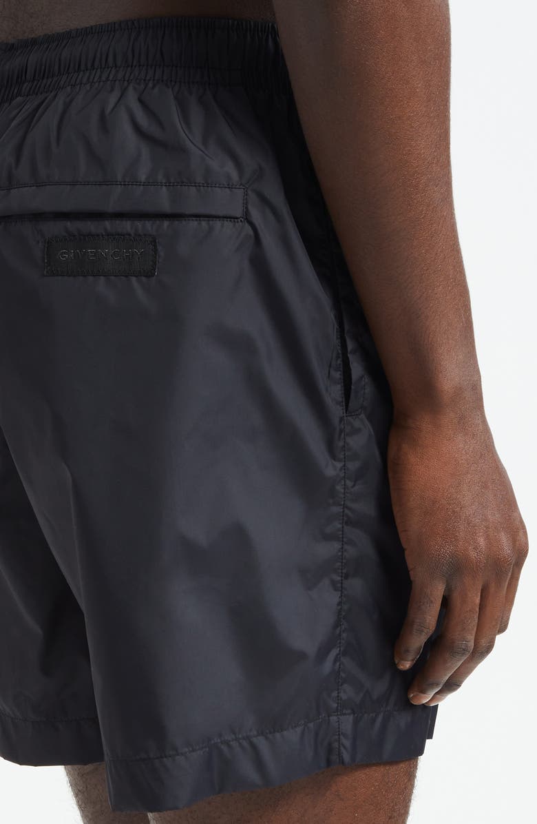 Givenchy Long Swim Trunks, Alternate, color, Black