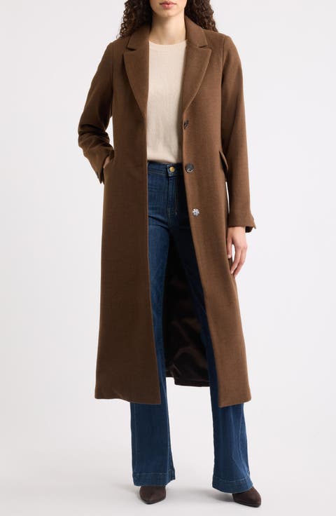 Notch Collar Maxi Coat