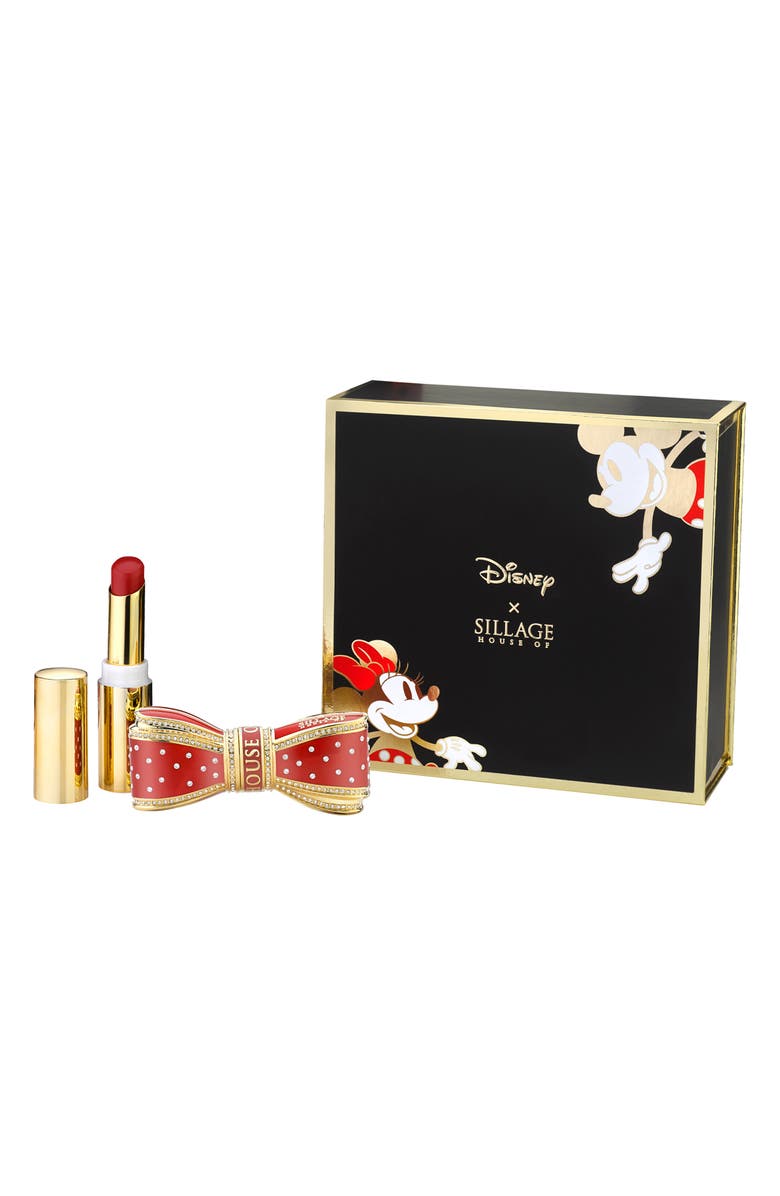 House of Sillage x Disney<sup>®</sup> Minnie Mouse Refillable Bow Lipstick Case & Refill Set, Alternate, color, 