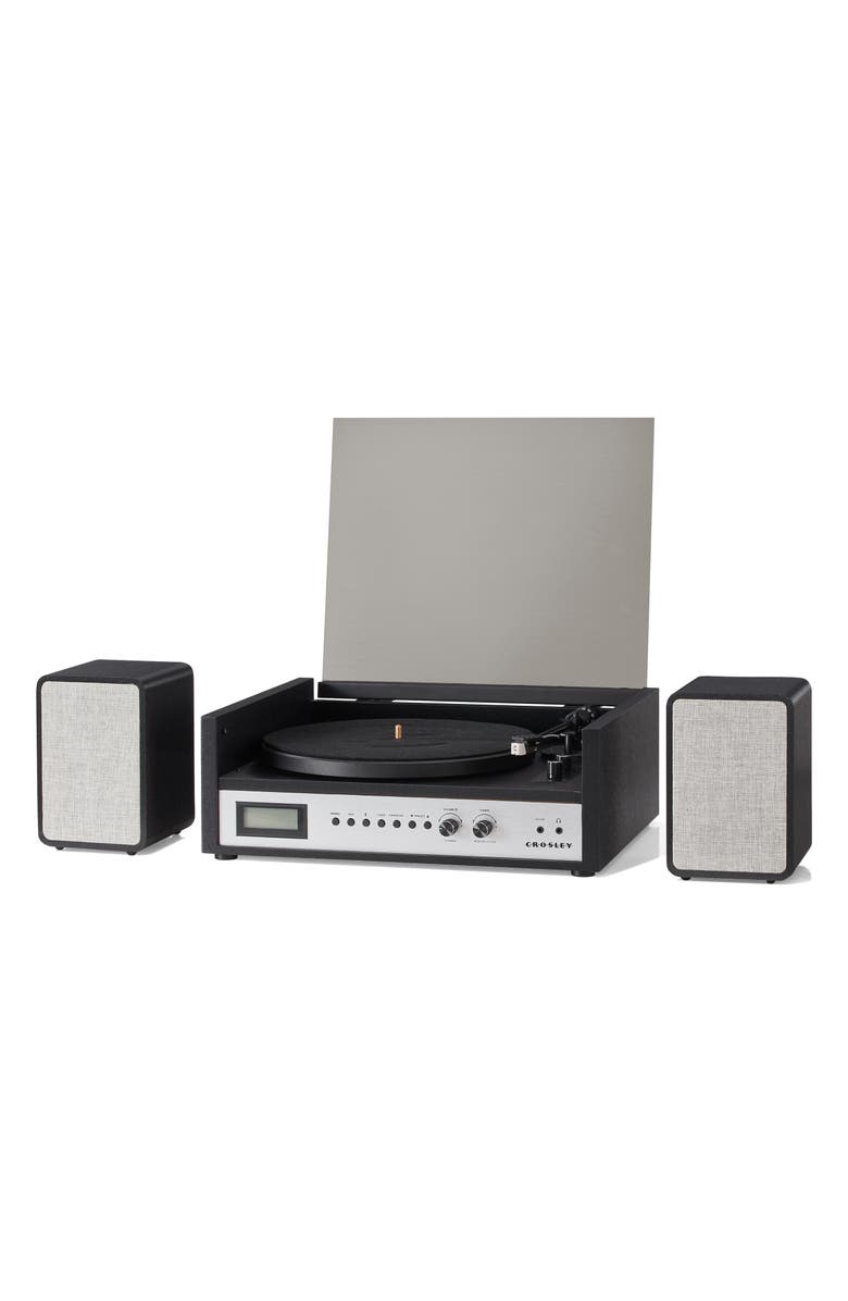 Crosley Radio Coda Record Player with Speakers, Alternate, color, Black